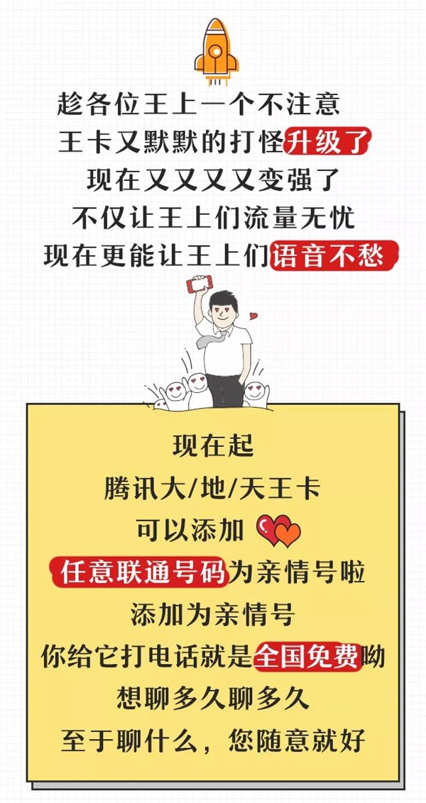 腾讯大王卡迎来大升级,最高8个亲情号等你加!